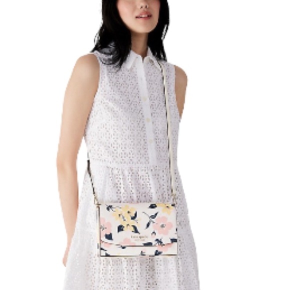 NWT Kate Spade NY Carson Cream/Multi Lily Blooms Crossbody - Picture 14 of 14